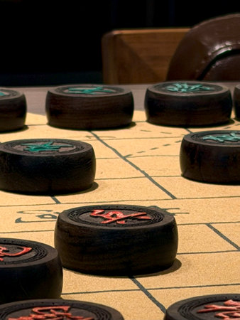 A beautiful Chinese chess board and pieces