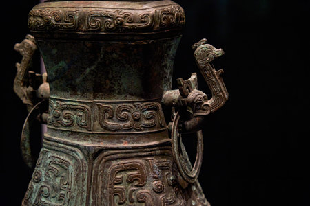 Bronze artifacts on display at the National Palace Museum, Hong Kong
