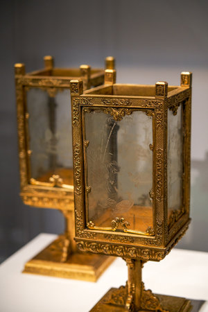 Exquisite palace lanterns on display at the Palace Museum, Hong Kong.