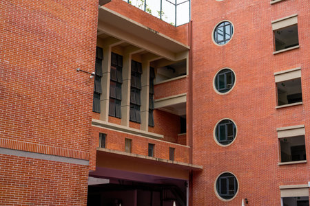 1 Red brick teaching building building of Zhongshan Road Primary School in Nanning, Guangxi, China