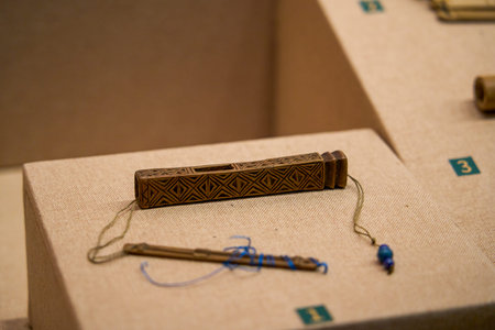 1Close-up of traditional small Chinese wind instrumentsの写真素材