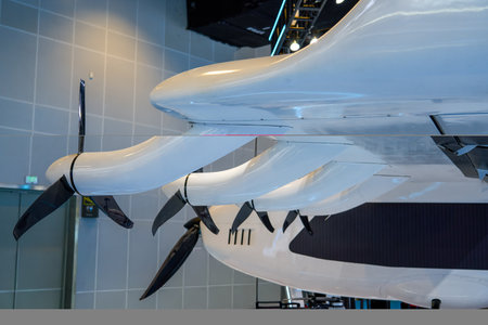 1 Close-up of an advanced large-scale drone