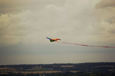 Smaill kite against horisonの写真素材