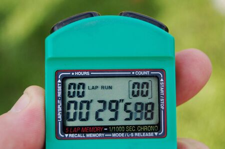 A stopwatch keeps timeの写真素材