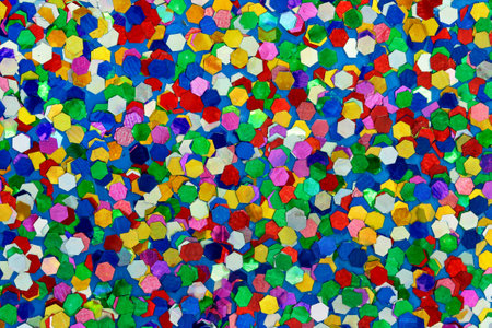 Medium pink green red blue yellow white hexagonal glitter 
