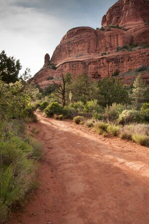 One of the many scenic hiking paths surrounding Sedona Arizonaの写真素材