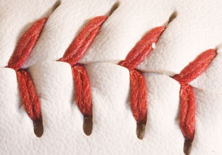 Macro of a baseballの写真素材