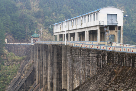 Yuankou Reservoir Dam, Yongzhou, Hunan, Chinaの写真素材