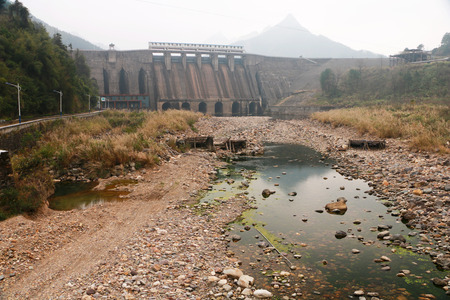 Yuankou Reservoir Dam, Yongzhou, Hunan, Chinaの写真素材