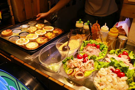 China Night Market street foodの写真素材