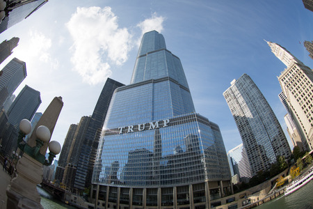Chicago River Skylineのeditorial素材