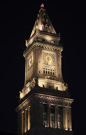 Boston Custom House Clock Towerの写真素材
