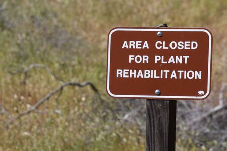 Area Closed for Plant Rehabilitationの写真素材