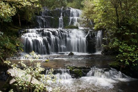 Purakaunui Falls, catlins, new zealandの写真素材