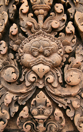 Ancient Hindus carving in the court of Angkor. Angkor Wat.の写真素材