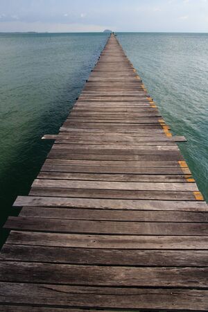 Long Woodon Pierの写真素材