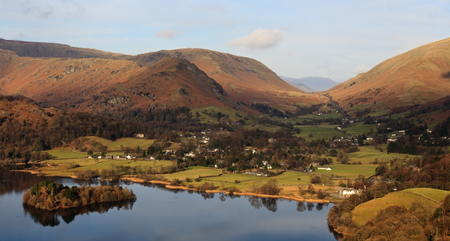 English Countryside Village, in the Lake District mountains