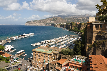 View across the bay, Sorrento, Italyの写真素材