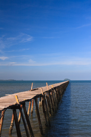 Ocean Pier in Libaran Island, Borneo, Malaysiaの写真素材