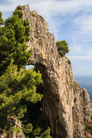 Natural Arch in Capri, Italyの写真素材