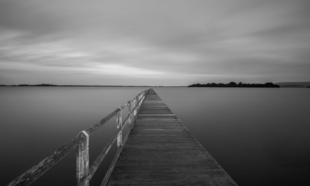 long jetty b&w
