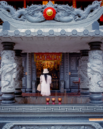 Chinese temple in Penang Malaysiaの写真素材