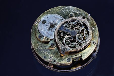 Watch parts.Precision engineering in macro.の写真素材