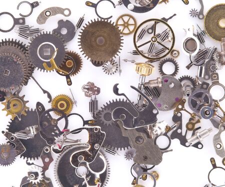 Watch Parts dismantled.Macro study of  precisely engineered watch parts.の写真素材