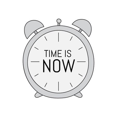 the time is now. Vector hand drawn conceptのイラスト素材