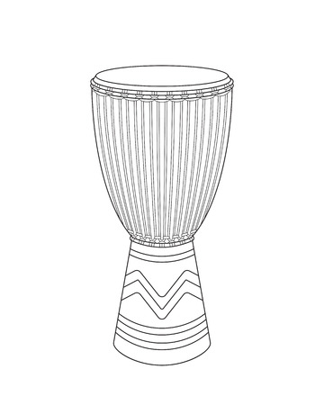 Vector djembe sketchのイラスト素材
