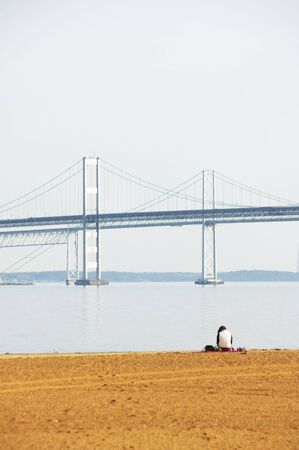 Big Bridge on Gray Dayの写真素材