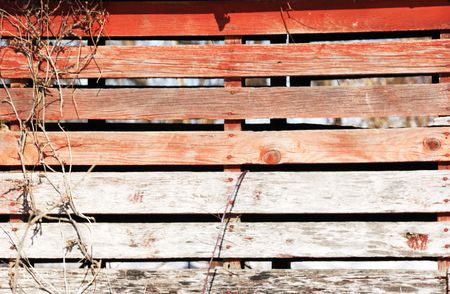 Fading Red Shed Sidingの写真素材