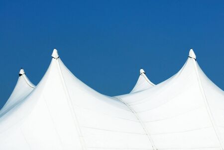 Tops of White Tentsの写真素材