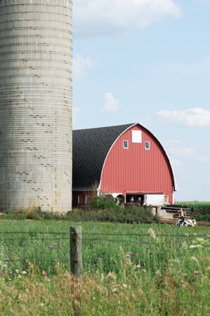 Silo and Red Barnの写真素材