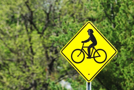 Bicycle Crossing Signの写真素材