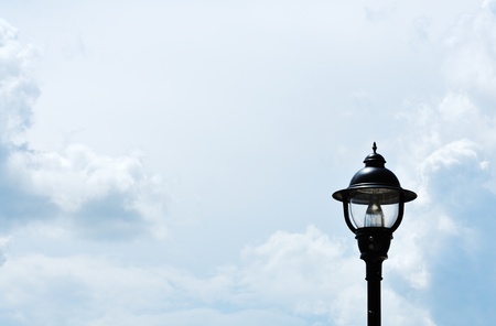Clouds and Street Lightの写真素材