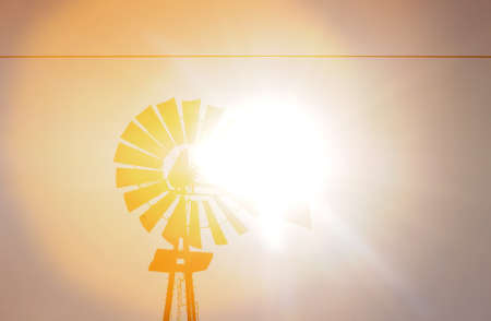 Sunlight Through Windmillの写真素材