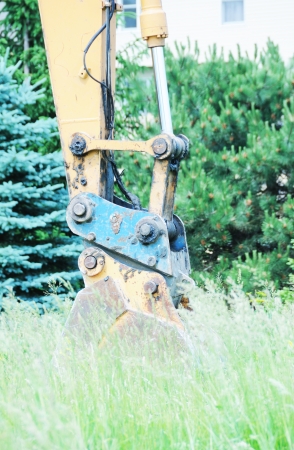 Backhoe in the Yardの写真素材