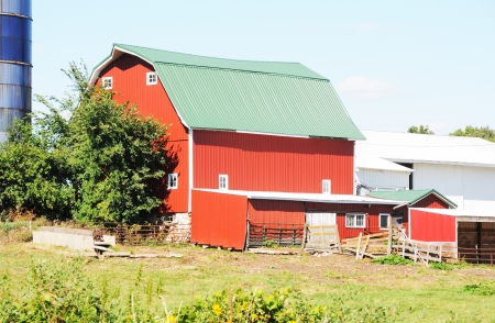 Red Barn on Farmの写真素材
