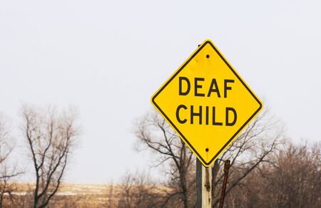 Deaf Child Signの写真素材
