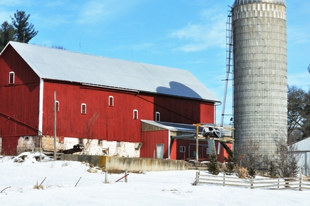 Barn and Siloの写真素材