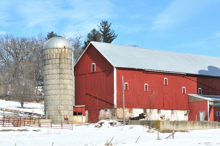 Silo and Barnの写真素材