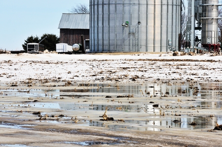 Granary Reflectionの写真素材
