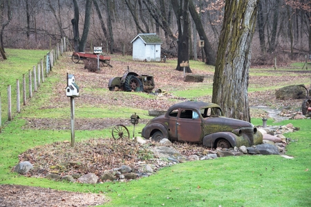 Antiques in the Back Yardの写真素材