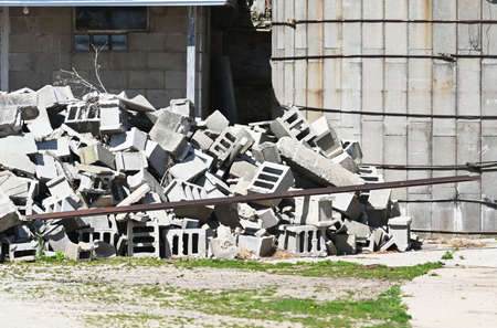 Pile of Concrete Blocksの写真素材