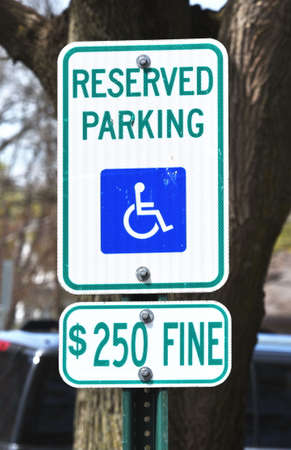 Reserved Parking for Disabled Signの写真素材