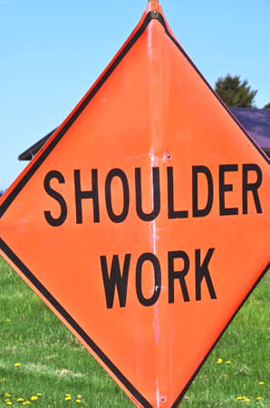 Shoulder Work Signの写真素材