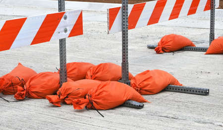 Sand Bags and Barricadesの写真素材