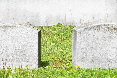 Tombstones in Cemeteryの写真素材