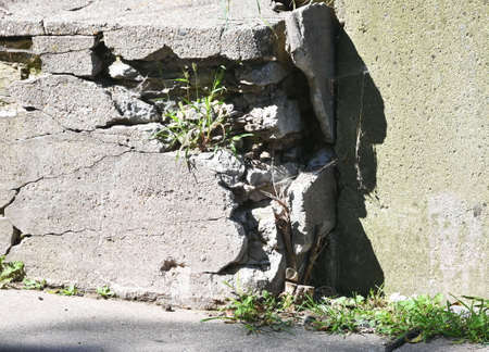 Crumbling Concrete Wallの写真素材